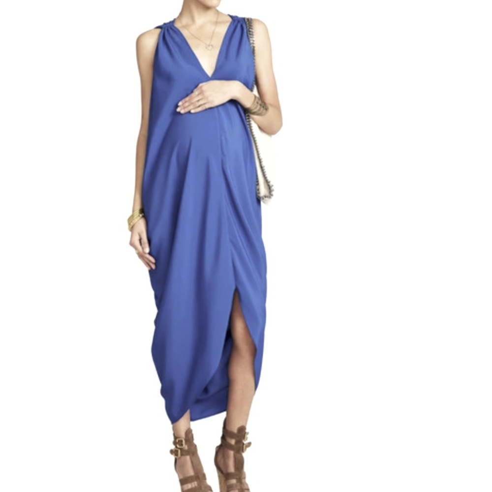 Hatch Amira Caftan Navy Midi Dress P